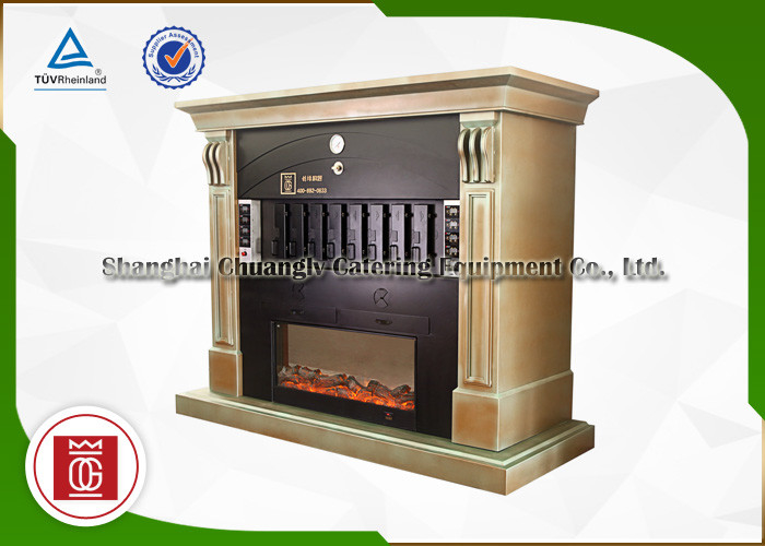 8 Spaces Electric Fish Grill Machine European Fireplace Flame Led 8 Spaces Electric Fish Grill Machine European Fireplace Flame Led Simulation