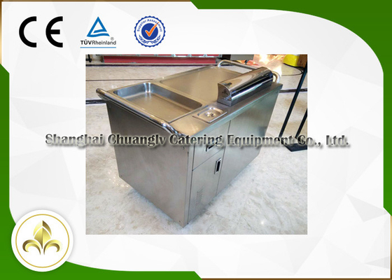 S/S Barbeque Mobile Teppanyaki Grill Outdoor Flat Top Griddle High Efficiency
