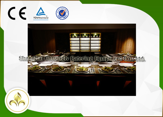 Rectangle Outdoor Hibachi Grill Table More Than 21 Seats CE ISO9001 Certification