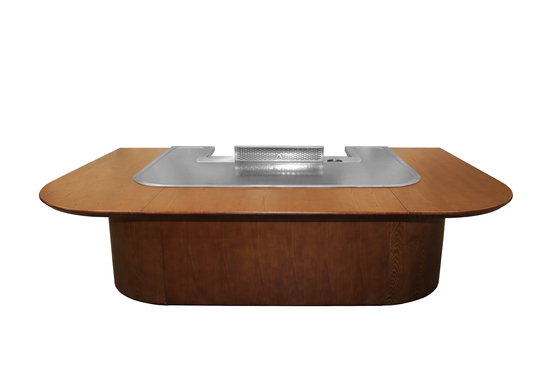 Fume Down Exhaust 10/12 seats Arched Vaulted Electric Tube Teppanyaki Grill Table