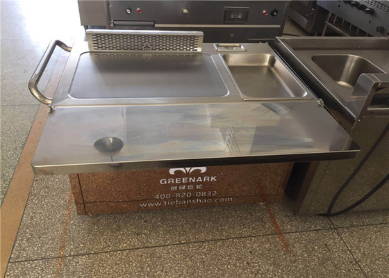 Rectangle Stainless Steel Japanese Teppanyaki Grill With Thermostat Control