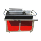 Stainless Steel 304 Commercial Electric Countertop Rectangle Teppanyaki Grill Table