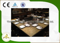 LPG / Butane Rectangle Shape Nine Seats Teppanyaki Grill Table