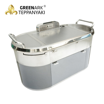 Buy Smokeless Stainless Steel BBQ Grill Oval Teppanyaki Plate online manufacture