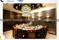 Arch Shape Stainless Steel Commercial 12 Seats Teppanyaki Grill Table Electromagnetic Heating