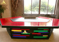 Bridge Shape Rainbow Color Gas Teppanyaki Grill Table With Exhaustion System