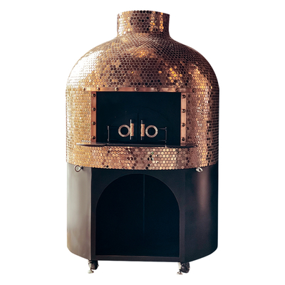 Buy Round Wood Fired Pizza Oven with Volcanic Lava Rock online manufacture