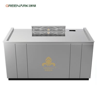 Buy Custom 20mm Thick Food-Grade Alloy Steel Teppanyaki Grill Table with 8000W Power and Triple Airflow System online manufacture