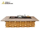 Rectangle Teppanyaki Grill Table Induction Heating 2400mm Length
