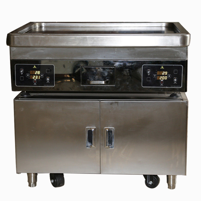 Commercial Kitchen Multifunctional Mobile Teppanyaki Grill Table with