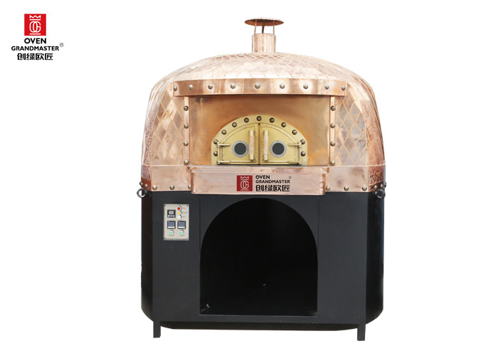 Stainless Stell Italy Pizza Oven Gas Heating Natural Lava Rock Interior Material