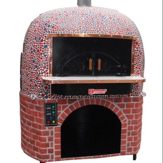 Ceramic Tiles Round Italy Pizza Oven Lava Rock Wood Fire