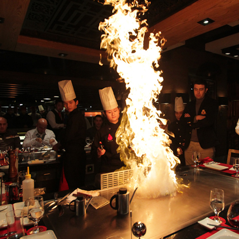 Commercial Restaurant Machine Teppanyaki Grill Table / Hibachi Table