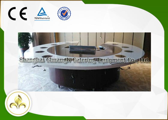 Fish Shellfish Vegetable Hibachi Japanese Grill Table With Fume Precipitator