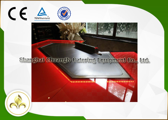 11 Seat Japanese Teppanyaki Grill Table , Japanese Restaurant Grill Table With Ventilation