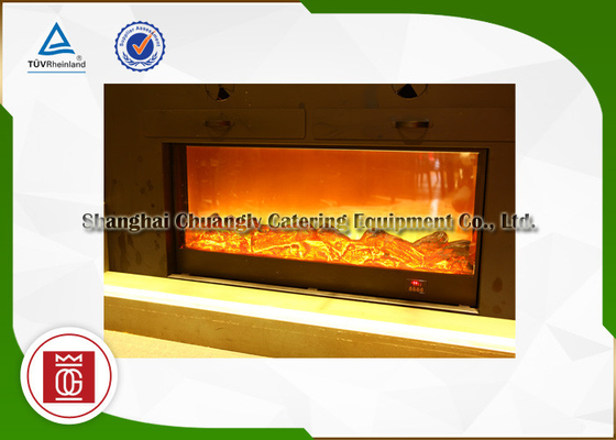 6 Spaces Charcoal Fish Restaurant Grill Equipment ISO9001 Certification