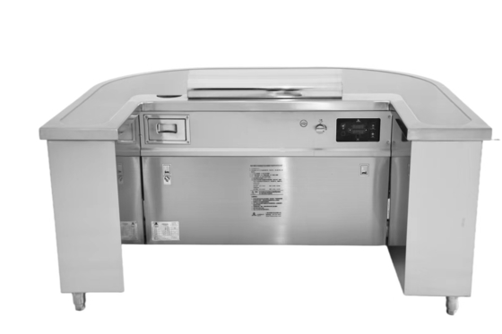 Fume Down Exhaust 10/12 seats Arched Vaulted Electric Tube Teppanyaki Grill Table