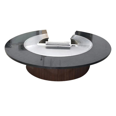 Indoor Smokeless Circle Teppanyaki Grill Table Electromagnetic Heating 10 Seats