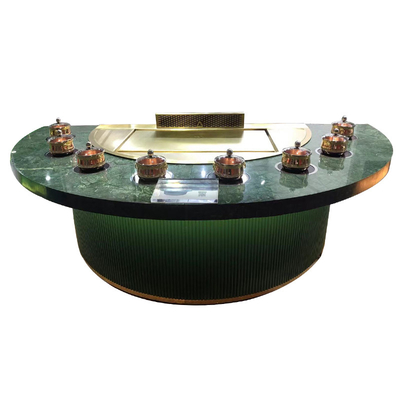 Stainless Steel Semi Circle Teppanyaki Grill Table For Induction Industry