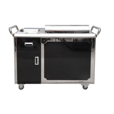 Rectangle Induction Mobile Teppanayki Grill Table