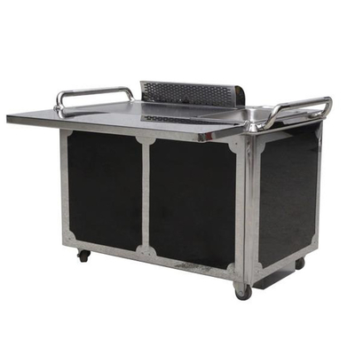 GREENARK TO29 Stainless Steel Mobile Teppanyaki Grill Table - Gas