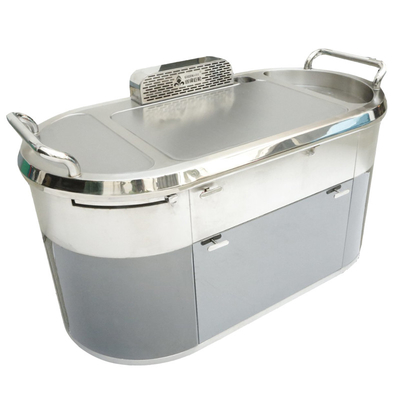 GREENARK TO14 Stainless Steel Upgrade Mobile Teppanyaki Grill Table - Electromagnetic