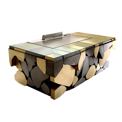 9 Seats Gas Teppanyaki Grill Stainless Steel Material 380v 50hz For Barbecue