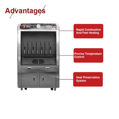 OVEN GRANDMASTER 380V Single Layer 4-6 Grids Commercial Charcoal Fish Grill Machine