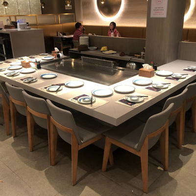 High Efficient Restaurant BBQ Hibachi Teppanyaki Grill Table