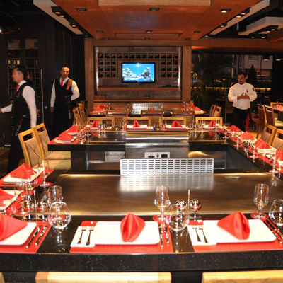 Rectangle Electric Teppanyaki Grill Table with Customized Decoration