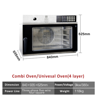 380V Hot Wind Circulation System Universal Oven Machine Combi Oven