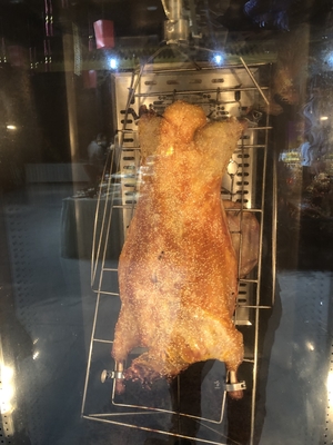 S/S Electric Duck Chicken Rotisserie Grill Machine Vertical With Glass Door