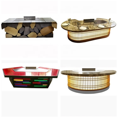Premium Quality Freestanding Gas Teppanyaki Grill Flat Grill Surface Temperature Range 50-300C