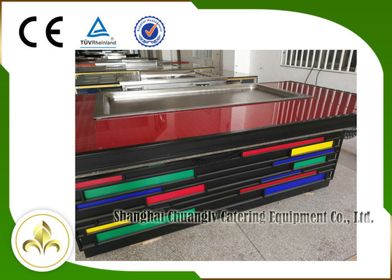 S/S Electric Indoor Teppanyaki Grill 8 Seats Rectangle Fume Upper Exhaust
