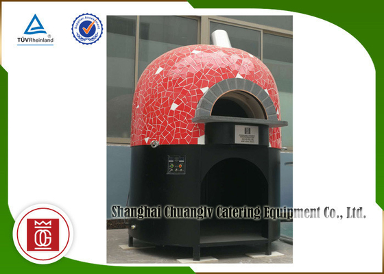 Italy Steel Pizza Oven Gas Heating Lava Rock Inner Baseplate Napoli Style