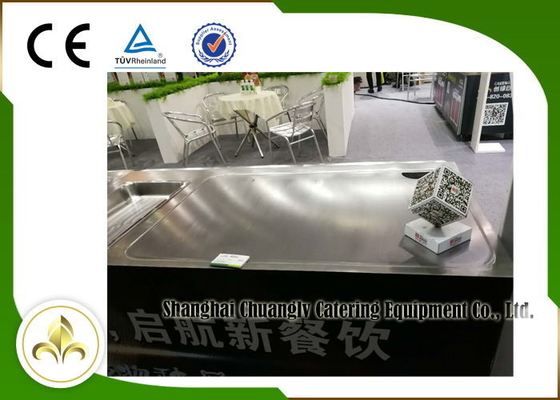 Upper Fume Exhaustion Hibachi Grill Table Electromagnetic Stainless Steel Steak Grill