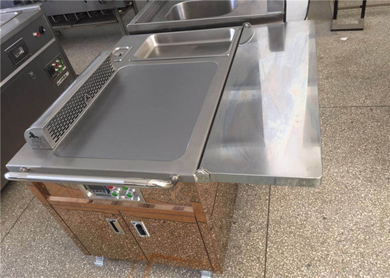 Electric / Gas Heating Teppanyaki Grill Table for Restaurant Hotel