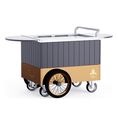 golden Mobile Teppanyaki Grill telligent and precise temperature control Free movement Food grade board Hibachi Grill Table