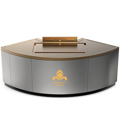 Fan-shaped Copper Teppanyaki Table Table Table can be customized in size and smoke exhaust method （according to needs）hibachi grill