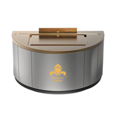 Semi-circle Copper Tepanyaki Table Customized Size And Smoke Exhaust Method Hibachi Grill