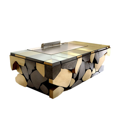 Stainless Steel 304 Teppanyaki Grill Table with 8 Seats and Customized 20mm Thick Food-Grade Special Alloy Steel