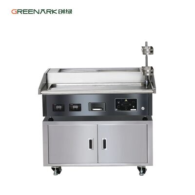 Commercial Teppanyaki Grill with 16mm Food-Grade Alloy Steel, 280°C Intelligent Temperature Control, and 896x390mm Heating Area