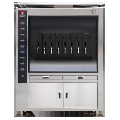 20KW Single Layer Fish Grill Machine Electric Heating Fish Oven With 8 Spaces