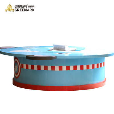 Rectangle Teppanyaki Grill Table Induction Heating With Fume Purifier