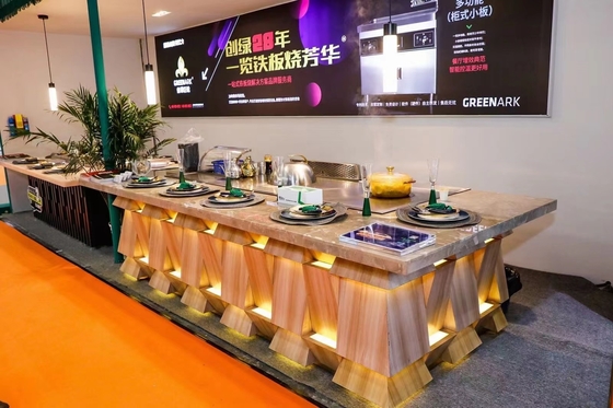 Stainless Steel Barbecue Teppanyaki Table Grill Induction Heating