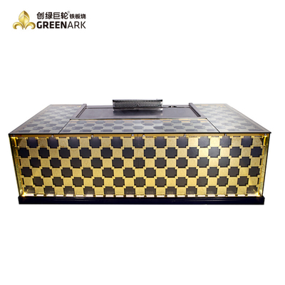 Rectangular Commercial Japanese Teppanyaki Grill Table Hotel Kitchen Equipment