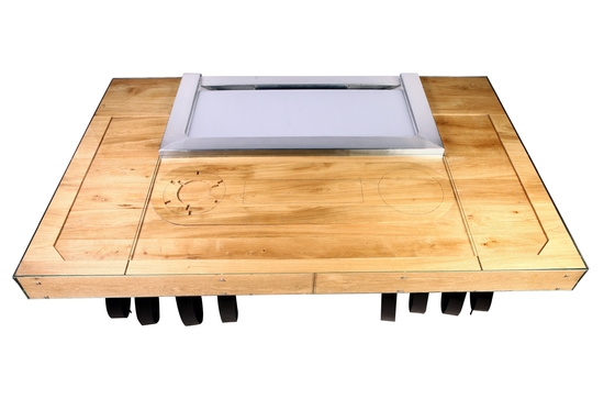 Rectangle Stainless Steel Teppanyaki Grill Table  Hibachi BBQ Grill