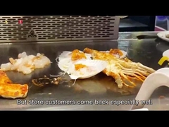 Restaurant 380V Satinless Steel Teppanyaki Grill Table