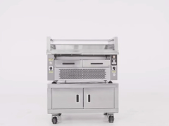  CE-Certified Commercial Grill | 800°C Dual-Zone Searing & Compact Design